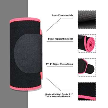 Biange Waist Trainer for Women Men Sweat Belt Waist Trimmer Belly Band Stomach Wraps