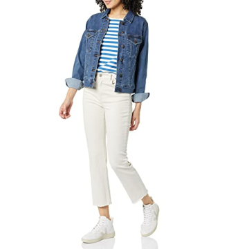 Amazon Essentials Women's Jean Jacket (Available in Plus Size), Medium Wash, Small