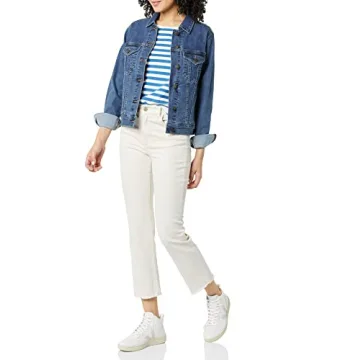 Amazon Essentials Women's Jean Jacket (Available in Plus Size), Medium Wash, Small