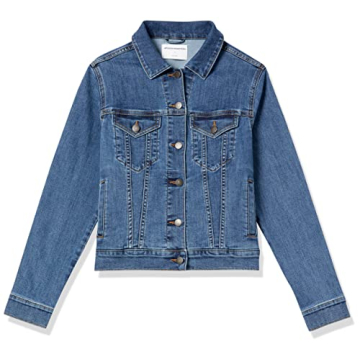 Amazon Essentials Women's Jean Jacket (Available in Plus Size), Medium Wash, Small
