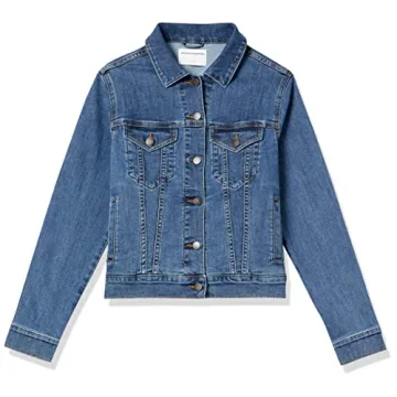 Amazon Essentials Women's Jean Jacket (Available in Plus Size), Medium Wash, Small