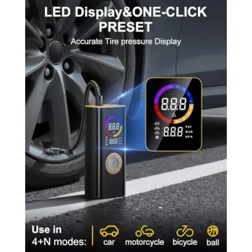 150 PSI Portable Air Compressor for Cars and Bikes