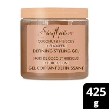 SheaMoisture Defining Styling Gel For Thick, Curly Hair Coconut and Hibiscus Paraben-Free Frizz Cont...
