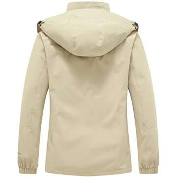 Diamond Candy Women's Waterproof Rain Jacket with Adjustable Hood