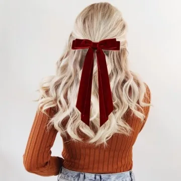 2PCS Velvet Hair Bows Elegant Accessories for Girls