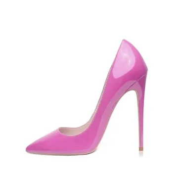 GENSHUO Women's High Heels - Elegant Classy Pointed Toe Pumps in Hot Pink