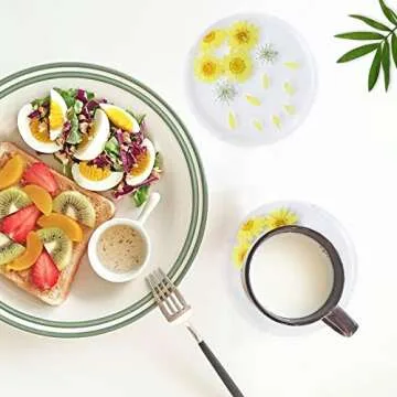 Handmade Flower Drink Coasters Set for Home Decor