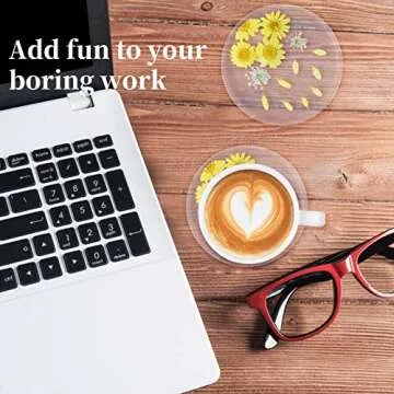 Handmade Flower Drink Coasters Set for Home Decor