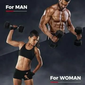 RitFit 10LB Dumbbells Set for Home Gym Workouts