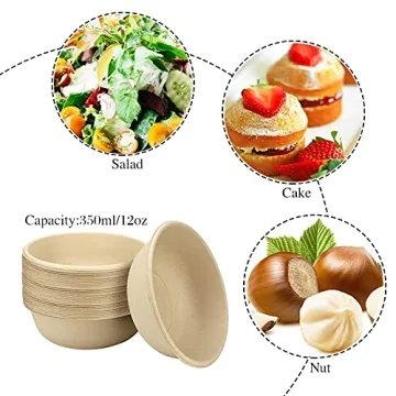 Eco-Friendly 12 oz Disposable Paper Bowls for All Occasions
