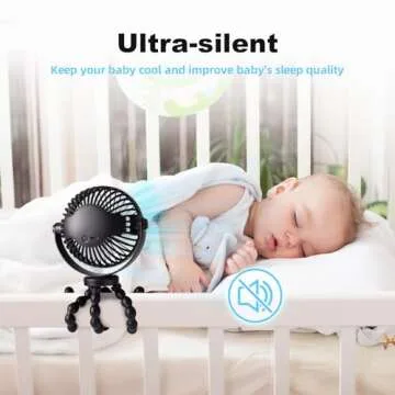 Portable 20H Battery Operated Stroller Fan for All Ages