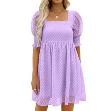 Babydoll Dress for Women Puffy A Line Boho Dresses for Juniors 2023 L