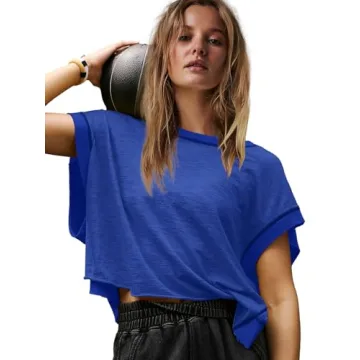 Stylish Panadila Womens Open Back Workout Top - Royal Blue