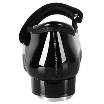 Linodes Patent Easy Strap Tap Shoe for Girls and Boys (Toddler/Little Kid/Big Kid)-Black-9M-Toddler