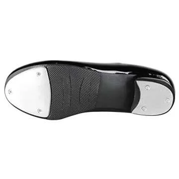 Linodes Patent Easy Strap Tap Shoe for Girls and Boys (Toddler/Little Kid/Big Kid)-Black-9M-Toddler