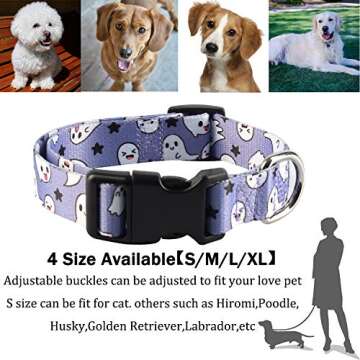 Adorable Dog Halloween Collar with Ghost Leash Set