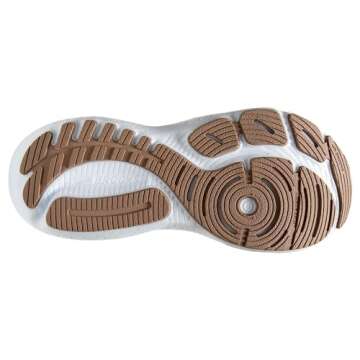 Brooks Women’s Glycerin Stealthfit GTS 21 Supportive Running Shoe - White/Grey/Black - 8.5 Medium