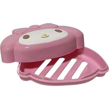 Friend Sanrio My Melody Soapdish Box Case with Lid (Die Cut)