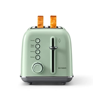 BUYDEEM DT620 Retro Toaster - Extra Wide Slots & Perfect Toast Every Time