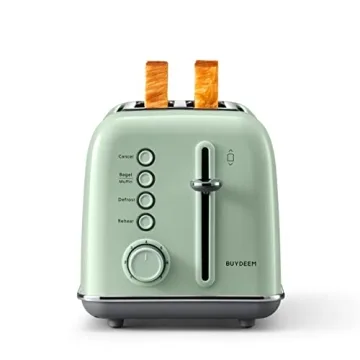 BUYDEEM DT620 Retro Toaster - Extra Wide Slots & Perfect Toast Every Time