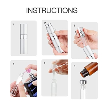 LISAPACK Atomizer Perfume Spray Bottle Set for Travel