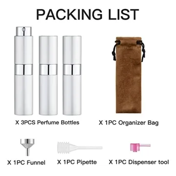 LISAPACK Atomizer Perfume Spray Bottle Set for Travel