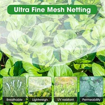 Durable Mosquito Netting for Garden Protection | 2Pcs 6.5'x10'