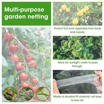 Durable Mosquito Netting for Garden Protection | 2Pcs 6.5'x10'