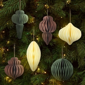 Moinchore Christmas Honeycomb Ornaments 18 Pcs