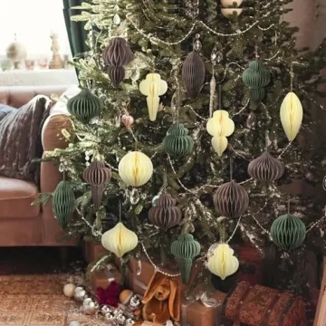 Moinchore Christmas Honeycomb Ornaments 18 Pcs