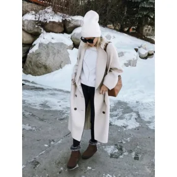 SHIBEVER Women Winter Snow Boots: Brown Fur Lined Non-Slip Booties for Cold Weather