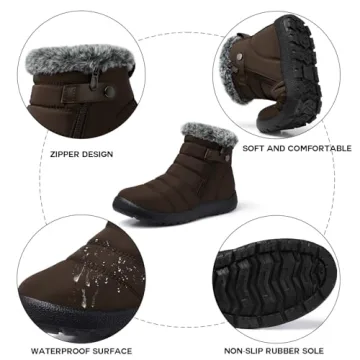 SHIBEVER Women's Winter Snow Boots for Cold Weather