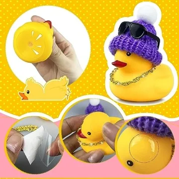 12 Piece Mini Ducks With Hats and Sunglasses for Parties