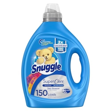 Snuggle SuperCare Laundry Fabric Softener Liquid, Sea Breeze, 2X Concentrated Fabric Conditioner, 15...