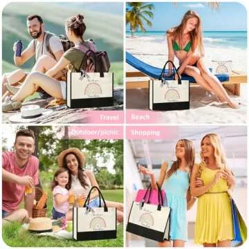 AYGE Teacher Gifts - Fun Tote & Makeup Bag Set for Teachers