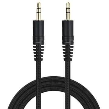 ienza 12Ft Extra Long Braided 3.5mm Male to 3.5mm Male Auxiliary Cable for Headphones and Cameras