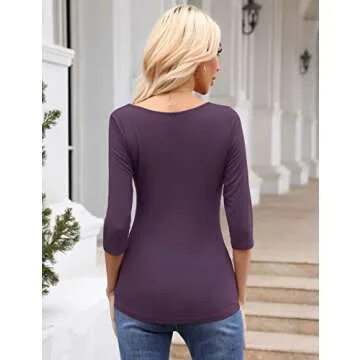 Micoson Women's Sweetheart Neckline Stretch Top - Stylish & Comfortable