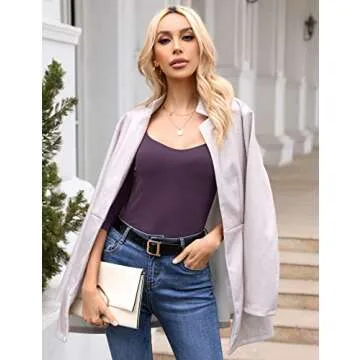 Micoson Women's Sweetheart Neckline Stretch Top - Stylish & Comfortable