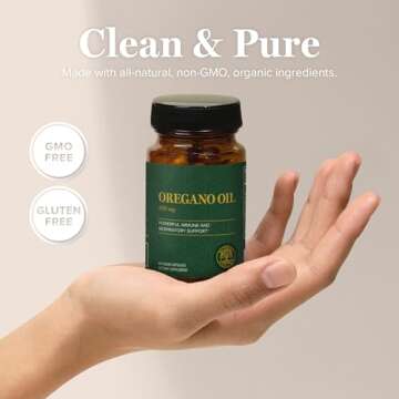 Global Healing Center - Oregano Oil Capsules with Organic Ingredients & Cayenne Pepper Extract, Oregano Capsules for Immune System Support, Respiratory Health, Digestion, Gas & Gut Wellness (60 Count)