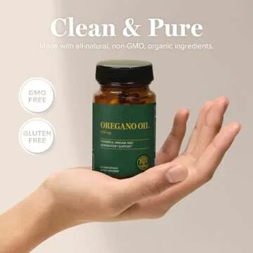 Global Healing Center - Oregano Oil Capsules with Organic Ingredients & Cayenne Pepper Extract, Oregano Capsules for Immune System Support, Respiratory Health, Digestion, Gas & Gut Wellness (60 Count)
