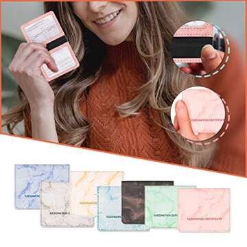 Vaccine Card Holder, Vaccine Card Protector PU Leather Vaccination 4X3 Card Wallet Cover CDC Vaccine Card Holder Waterproof (black)