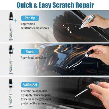 FIXEZPRO Black Car Touch Up Paint - Quick Scratch Repair