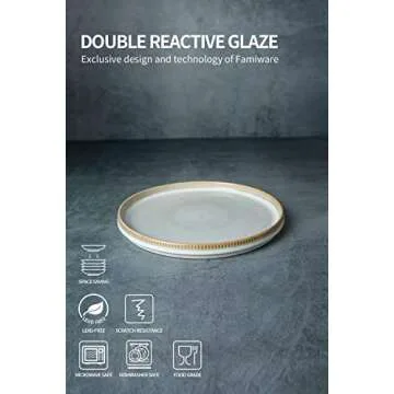 Famiware Star Dinner Plates Set of 6 - Durable & Elegant