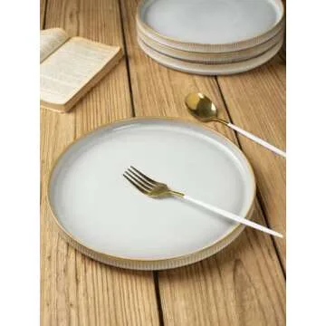 Famiware Star Dinner Plates Set of 6 - Durable & Elegant
