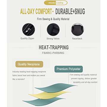 HOPLYNN Sauna Sweat Vest Waist Trainer Corset Trimmer Shaper Belt for Women, Neoprene Waist Cincher Stomach Tummy Shaper Black Medium