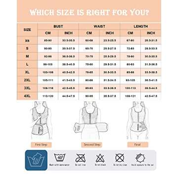 HOPLYNN Sauna Sweat Vest Waist Trainer Corset Trimmer Shaper Belt for Women, Neoprene Waist Cincher Stomach Tummy Shaper Black Medium