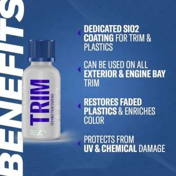 Gyeon Trim EVO 30ml - Black Trim Restorer | Hydrophobic Ceramic Coating Kit for Plastic Trim | Bring Your Faded Trim Back to Black | Long Term Protection for New Car Trim
