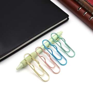 NELJIBEHU 12-Pack Pen Holder Clips for Notebook, Journal, and Book, Ideal for Students, Professional...