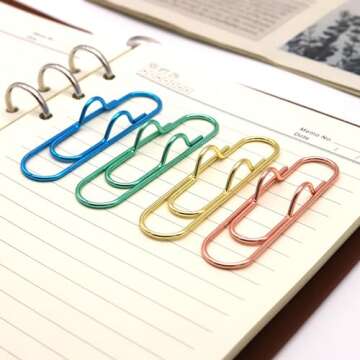 NELJIBEHU 12-Pack Pen Holder Clips for Notebook, Journal, and Book, Ideal for Students, Professionals, and Teachers, Pen Loop Holder for Office and School Use (3 Gold, 3 Rose Gold, 3 Blue, 3 Green)