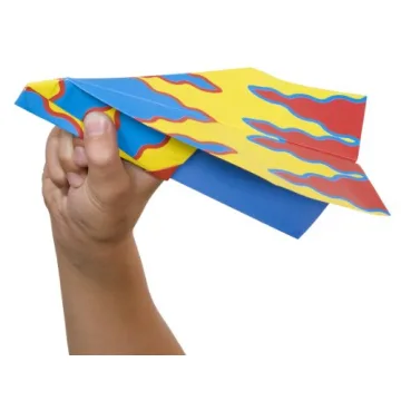 Fold N Fly Paper Airplanes Kit for Kids - 18 Colorful Designs